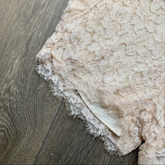 Aritzia Wilfred Jules Shorts Scallop Lace Pale Pink Coquette Size 0 Y2K 2000s - Picture 10 of 15